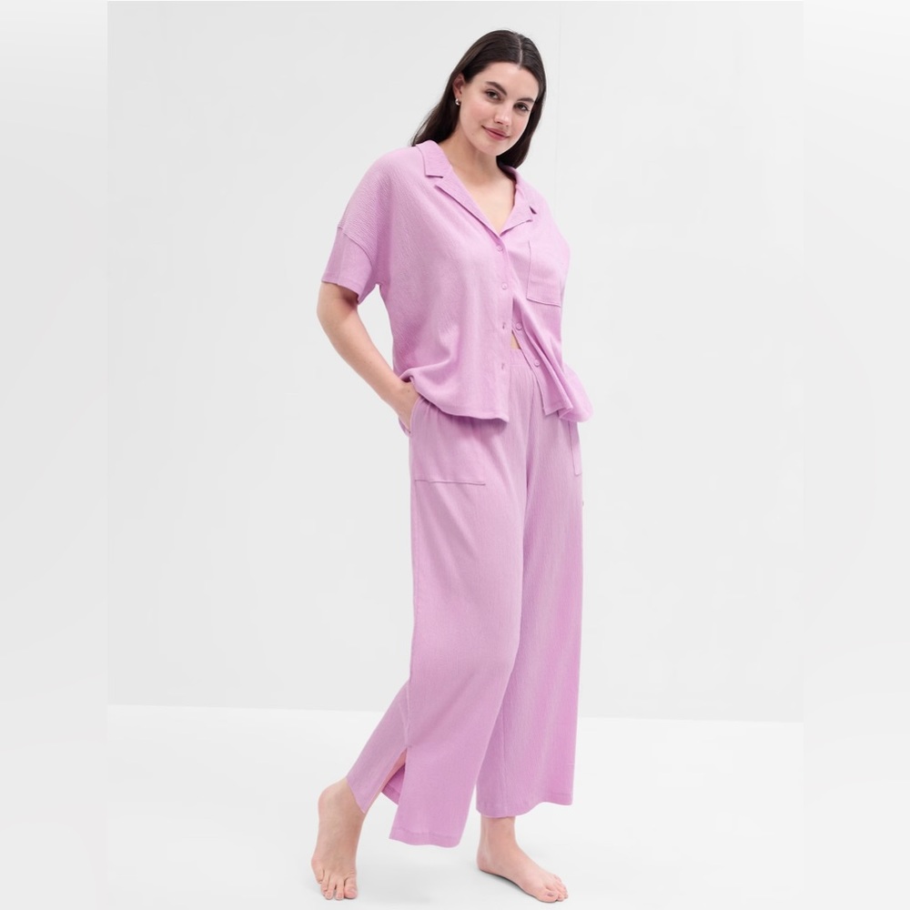NWT GAP BODY RELAXED CRINKLE PJ PANTS